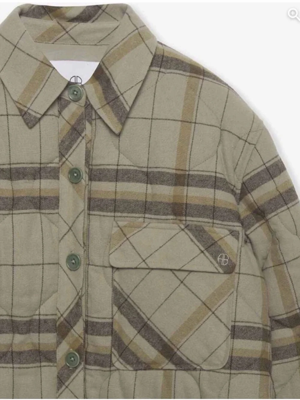 Anine Bing Quilted Plaid Shacket